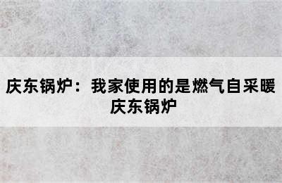 庆东锅炉：我家使用的是燃气自采暖 庆东锅炉